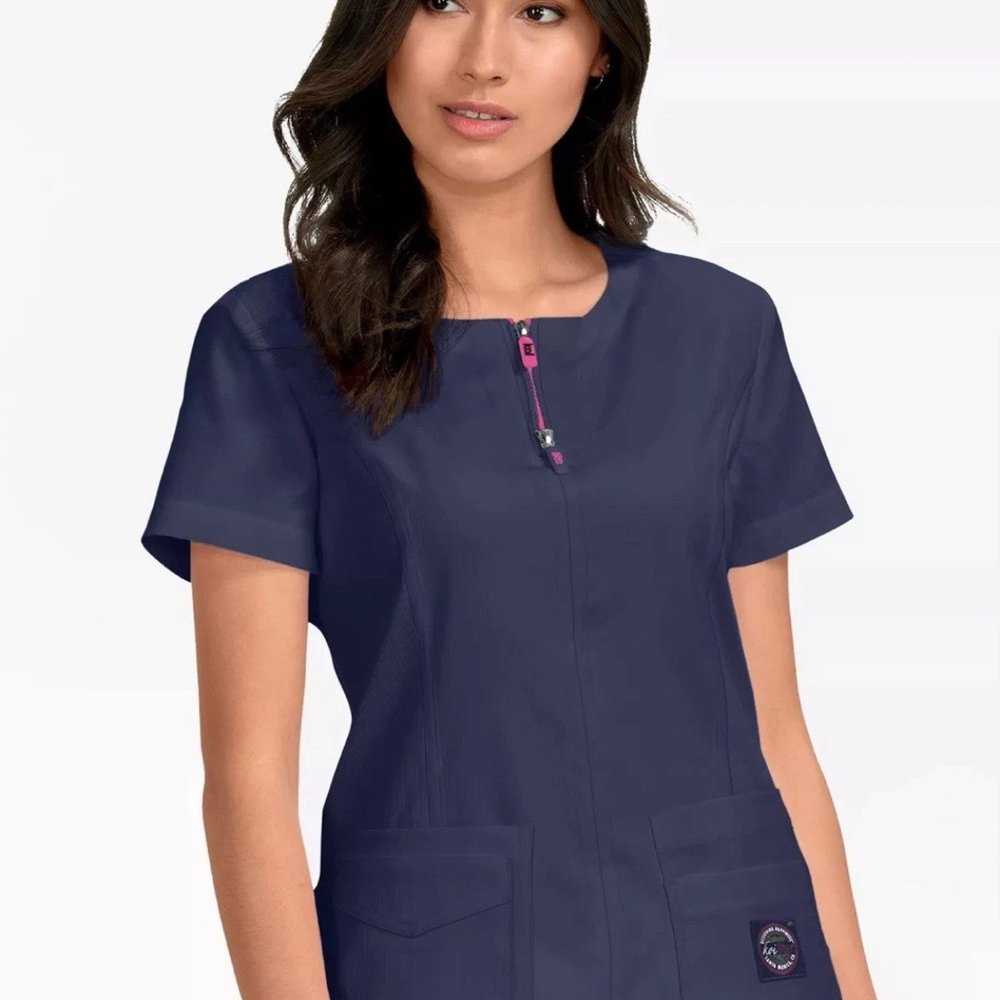 KOI Lite Navy Serenity scrub top Navy Blue XL New